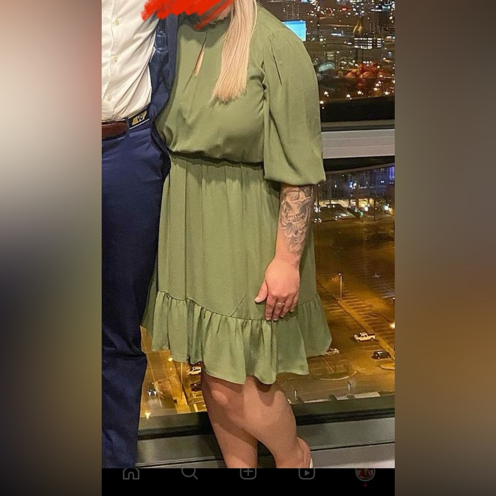 Olive green dress